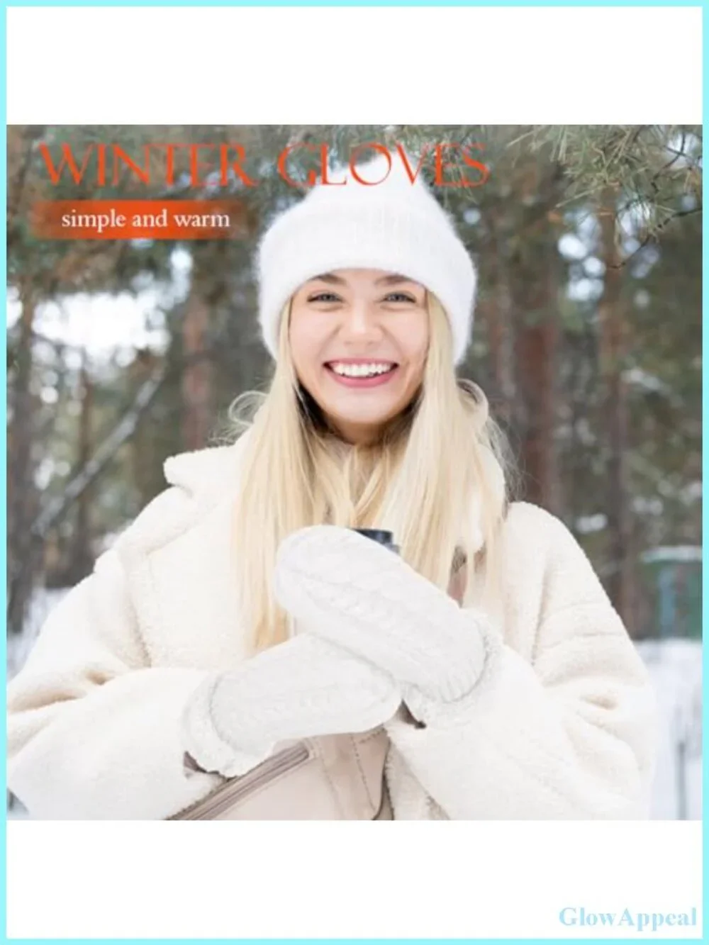 Cozy Thick Knitted Fleece Lined Mittens Women Warm Winter Gloves